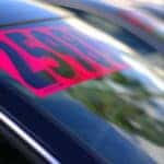 Sticker Price of Car on Windshield