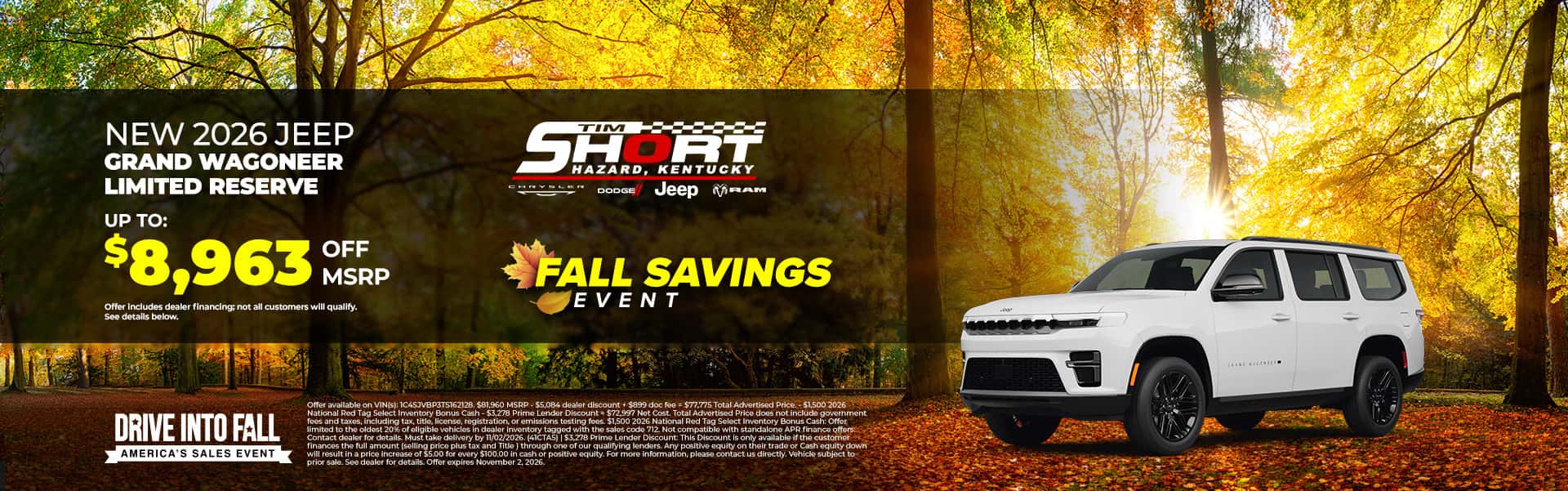 2026 Grand Wagoneer Prime Bank Offer
