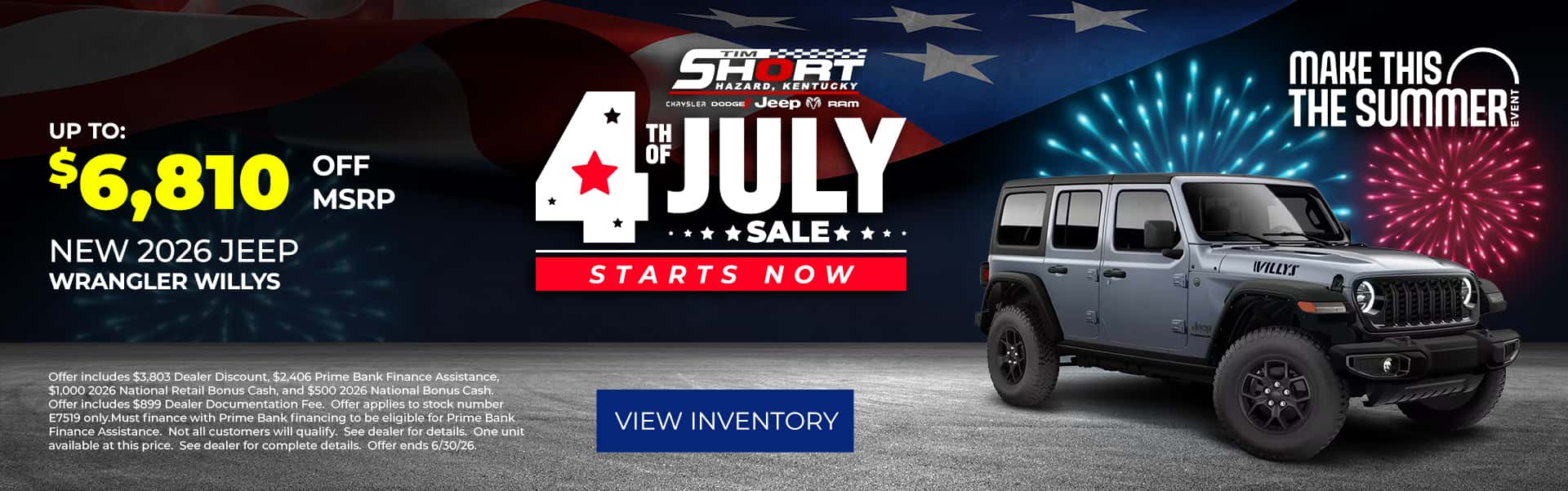 2026 Wrangler 4th of July Sale