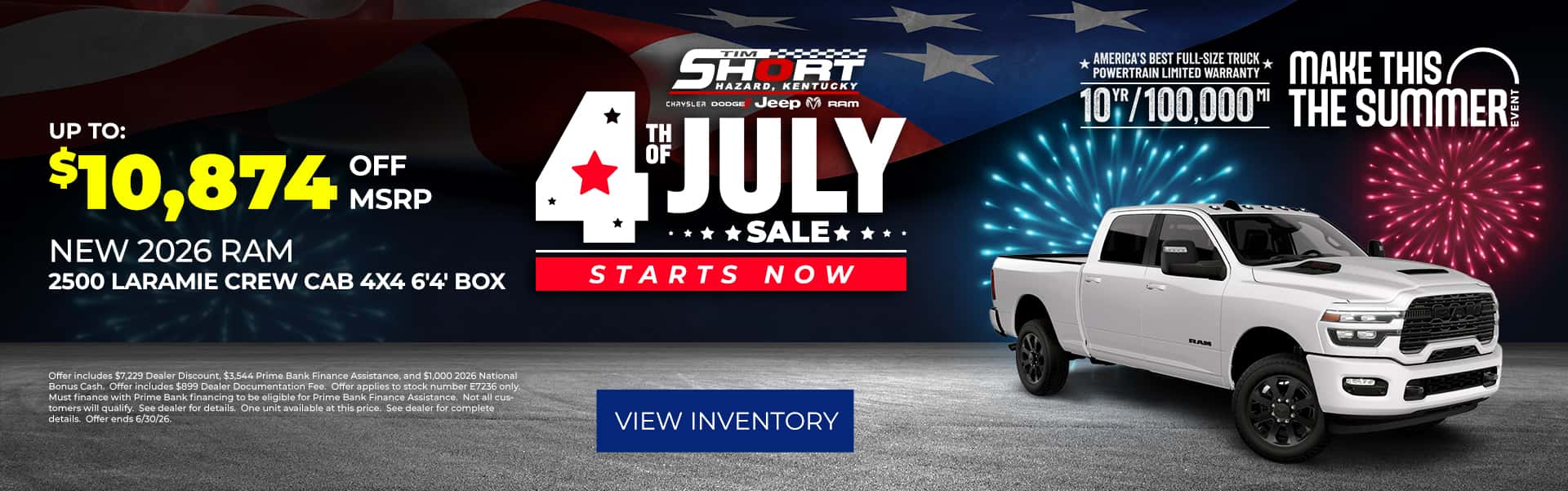 2026 Ram 2500 Laramie July 4th Deals