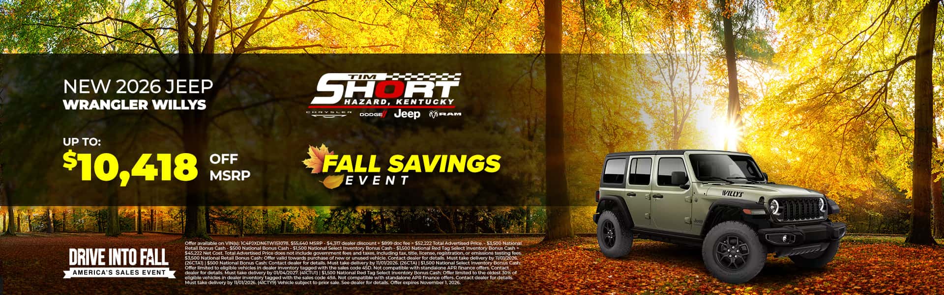 October Jeep Wrangler Offer