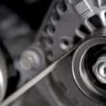 Closeup of a car's alternator