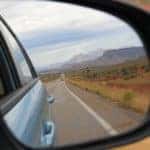 Seeing a mountain in the rear-view mirror