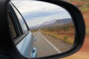 Seeing a mountain in the rear-view mirror
