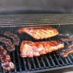 Ribs being barbaqued