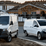 Mercedes-Benz Metris vans on jobsite