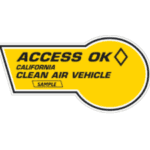 Clean Air Vehicle HOV Sticker