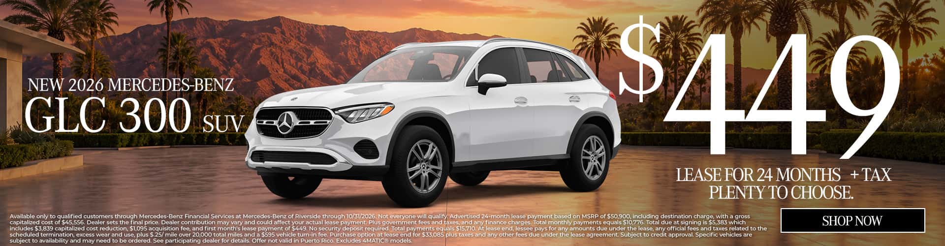 $419 GLC 300 Lease Offer Desktop