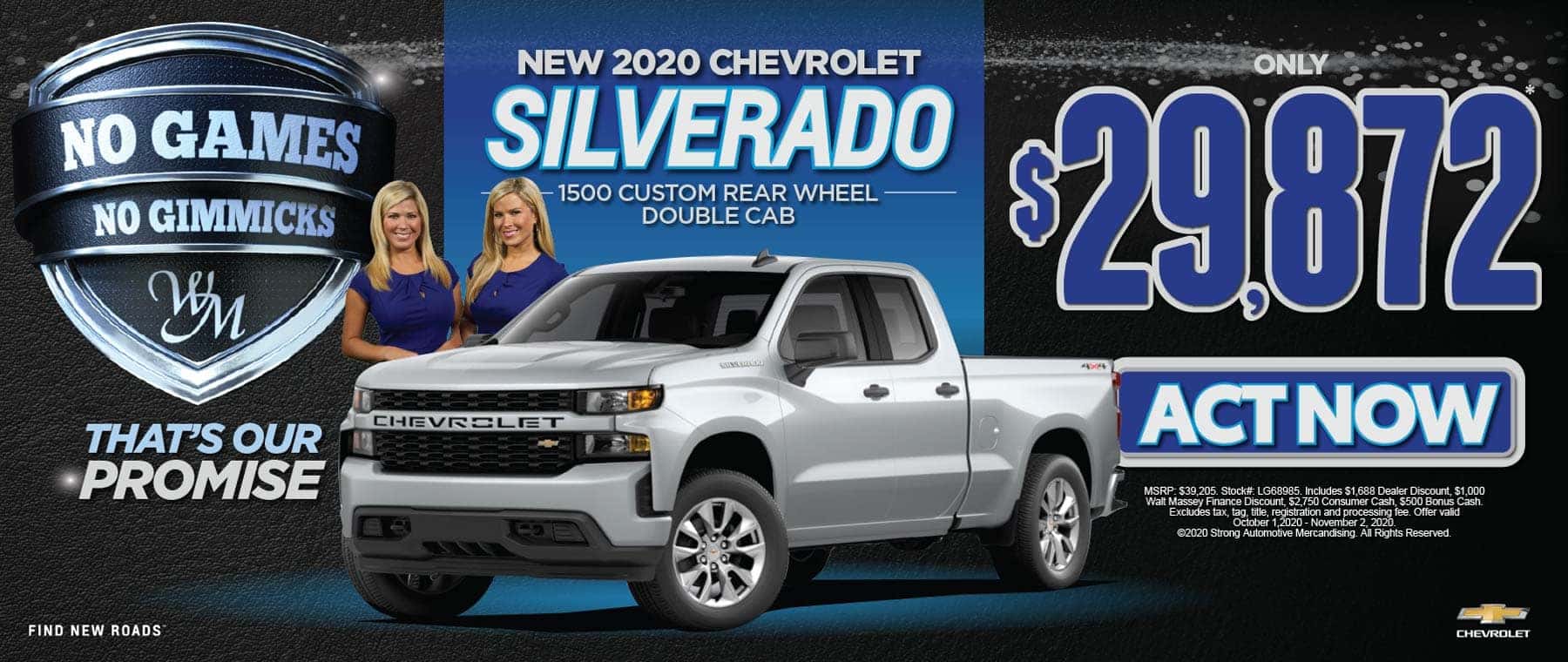 NEW CHEVY SILVERADO FOR $29,872 ACT NOW