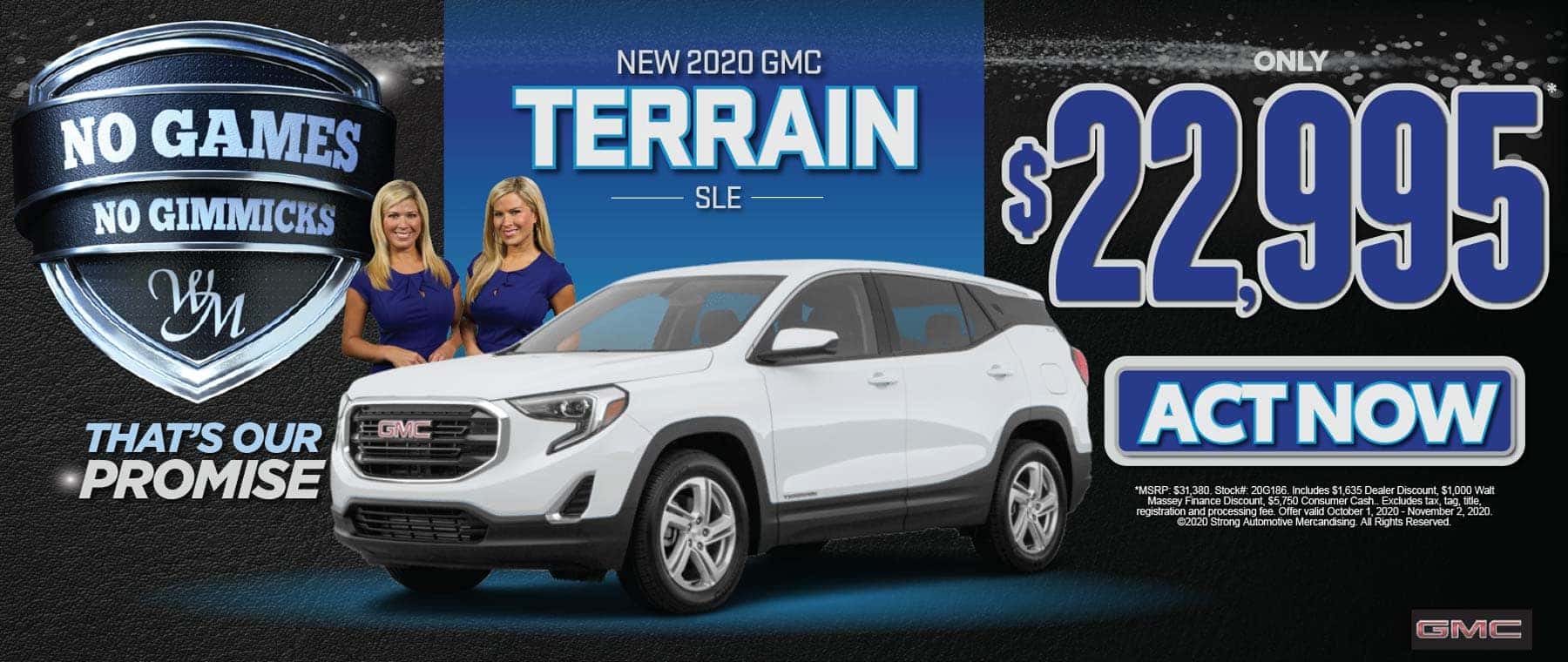 NEW GMC TERRAIN FOR $22,995 ACT NOW