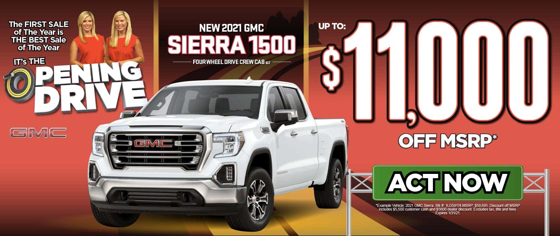 New 2021 GMC Sierra 1500 4WD Crew Cab SLT Over $11,000 Off MSRP*